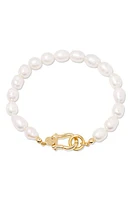 Brook and York Olive Imitation Baroque Pearl Bracelet in Gold/pearl at Nordstrom