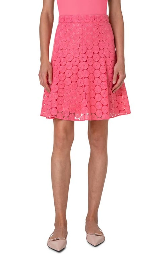 Akris punto Guipure Lace Skirt Flamingo at Nordstrom,