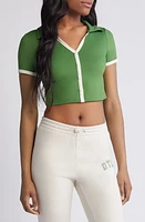 PacSun On Par Active Crop Top Artichoke Green at Nordstrom,