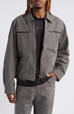 BOILER ROOM Rider Canvas Jacket Gravel at Nordstrom,