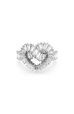 Swarovski Matrix Woven Crystal Heart Ring in Silver at Nordstrom