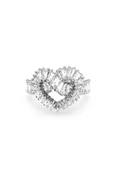 Swarovski Matrix Woven Crystal Heart Ring in Silver at Nordstrom