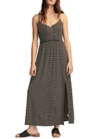 Lucky Brand Stripe Sandwash Tank Maxi Dress Black at Nordstrom,