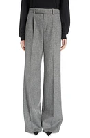 Saint Laurent Glen Plaid Wide Leg Wool Pants Noir/Craie at Nordstrom, Us