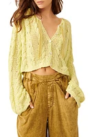 Free People Robyn Cotton Blend Crop Cardigan at Nordstrom,