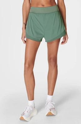 Sweaty Betty Training Day Shorts Cool Forest Green at Nordstrom, Regular