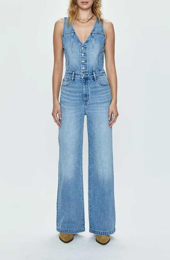 Pistola Aria Denim Jumpsuit Essence at Nordstrom,