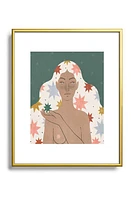 Deny Designs Star Girl Framed Art Print in Golden Tones at Nordstrom