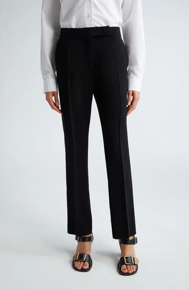 Max Mara Idoneo Straight Leg Ankle Trousers Black at Nordstrom,