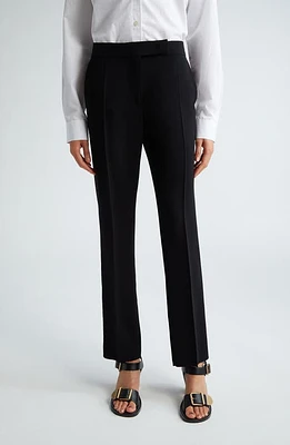 Max Mara Idoneo Straight Leg Ankle Trousers Black at Nordstrom,