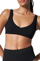 SPANX Piqué Bikini Top Very Black at Nordstrom,