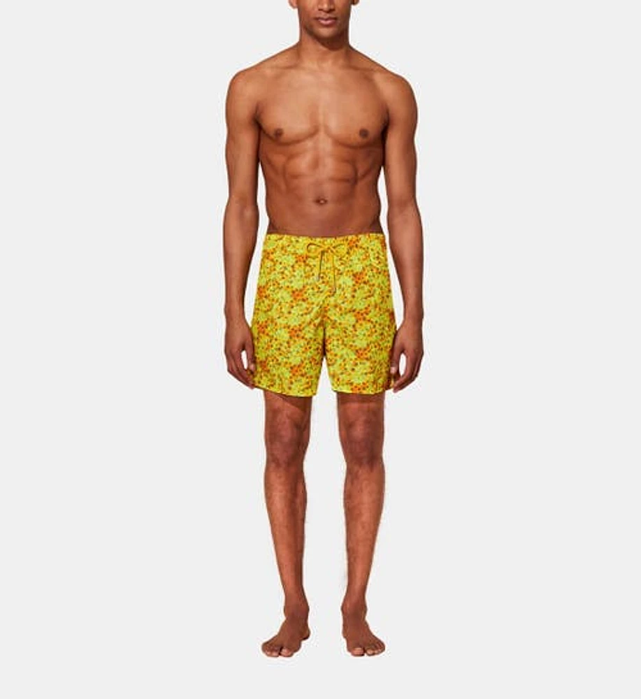 Vilebrequin Men's Micro Ronde Des Tortues Tie & Dye Swim Trunks in Soleil at Nordstrom