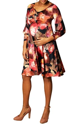 Tiffany Rose Pixie A-Line Maternity Dress in Dark Blooms at Nordstrom