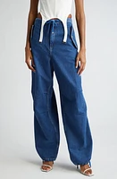 Dion Lee Parachute Baggy Low Rise Wide Leg Jeans American Blue at Nordstrom,