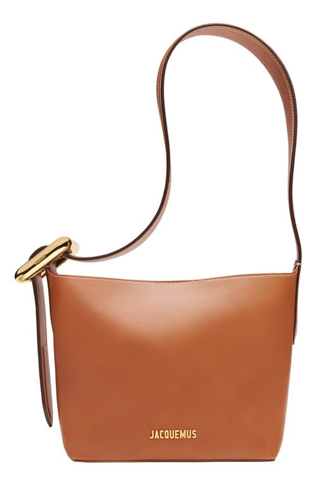 Jacquemus Le Petit Regalo Leather Shoulder Bag in Light Brown 2 811 at Nordstrom