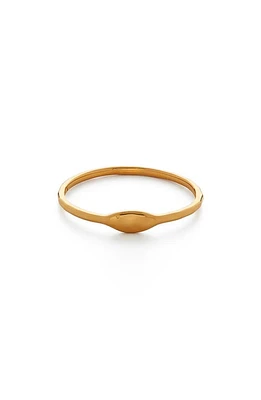 Monica Vinader Siren Muse Mini ID Ring in 18Ct Gold On Sterling S at Nordstrom, Size 6