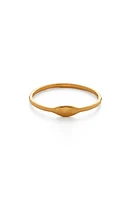 Monica Vinader Siren Muse Mini ID Ring in 18Ct Gold On Sterling S at Nordstrom, Size 6