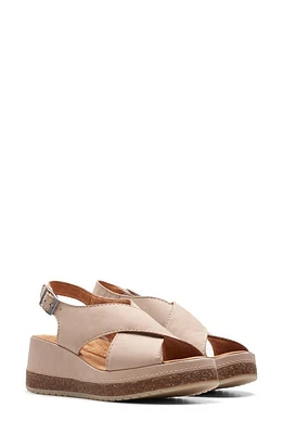 Clarks(r) Kassanda Step Wedge Sandal Sand Nubuck at Nordstrom,