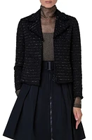 Akris punto Metallic Bouclé Jacket Black-Gold at Nordstrom,