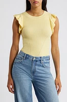 VERO MODA Malou Flutter Sleeve Rib Sweater at Nordstrom,