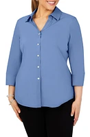 Foxcroft Mary Non-Iron Stretch Cotton Button-Up Shirt at Nordstrom,