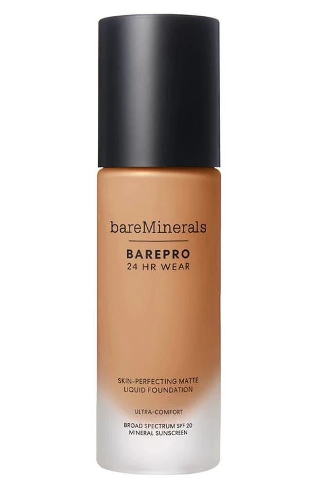 bareMinerals BAREPRO 24HR Wear Skin-Perfecting Matte Liquid Foundation Mineral SPF 20 PA++ in Deep Neutral at Nordstrom