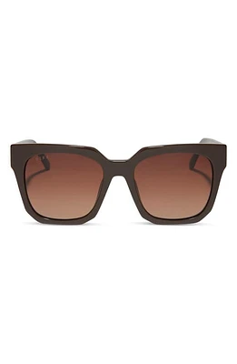 DIFF Ariana II 54mm Gradient Square Sunglasses in Truffle/Brown Gradient at Nordstrom