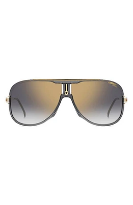 Carrera Eyewear 64mm Oversize Aviator Sunglasses in Grey/Gray at Nordstrom