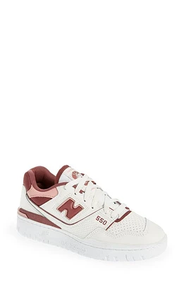 New Balance 550 Basketball Sneaker Sea Salt/Washed Burgundy at Nordstrom,