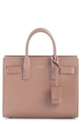 Saint Laurent Baby Sac de Jour Leather Tote in Dark Old Rose at Nordstrom