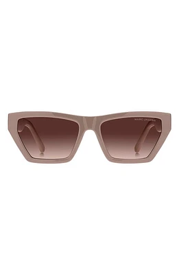 Marc Jacobs 55mm Gradient Cat Eye Sunglasses in Beige/Brown Gradient at Nordstrom