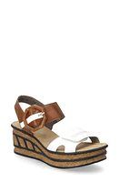 Rieker Rose 76 Platform Wedge Sandal Weiss Sherry at Nordstrom,