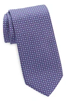 Canali Neat Floral Jacquard Silk Tie in Purple at Nordstrom