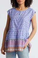 beachlunchlounge Jessa Border Print Cotton Top at Nordstrom,