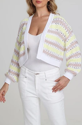 525 Zoe Open Stitch Crop Cardigan Multi at Nordstrom,