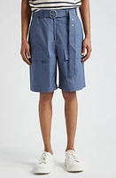 Jil Sander Belted Cargo Trouser Shorts French Blue at Nordstrom, Us