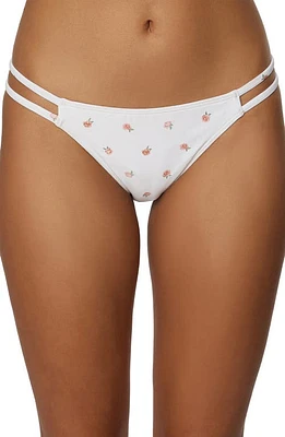 O'Neill Cardiff Rosette Floral Bikini Bottoms in Vanilla at Nordstrom, Size Small