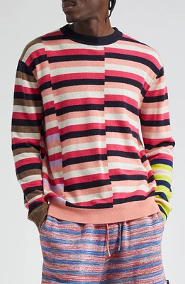 Waste Yarn Project Oli Stripe One of a Kind Sweater Pink Multi at Nordstrom,