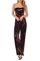 Dress the Population Andy Sequin Strapless Jumpsuit at Nordstrom,