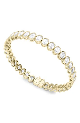 HauteCarat Oval Cut Lab Created Diamond Tennis Bracelet in 18K Gold at Nordstrom