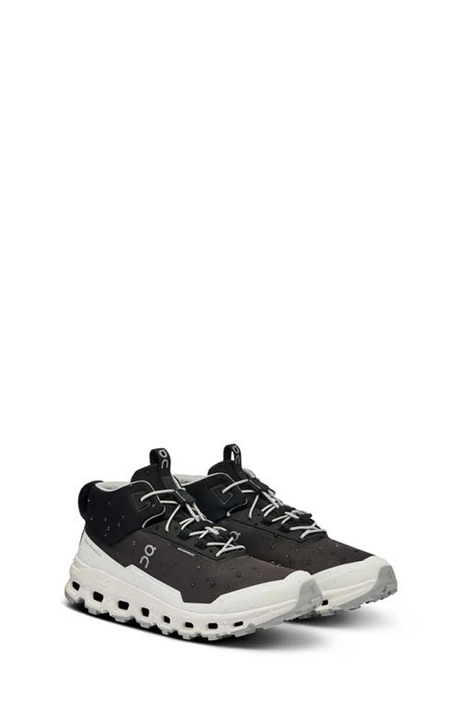 On Kids' Cloudhero Mid Waterproof Sneaker Black/White at Nordstrom, M