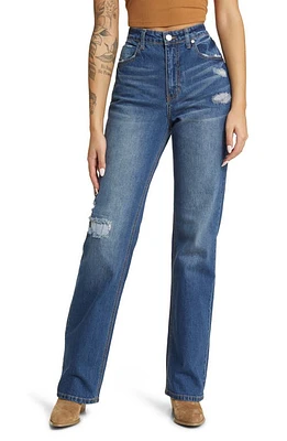 PTCL High Waist Relaxed Straight Leg Jeans in Indigo Dark Wash at Nordstrom, Size 25