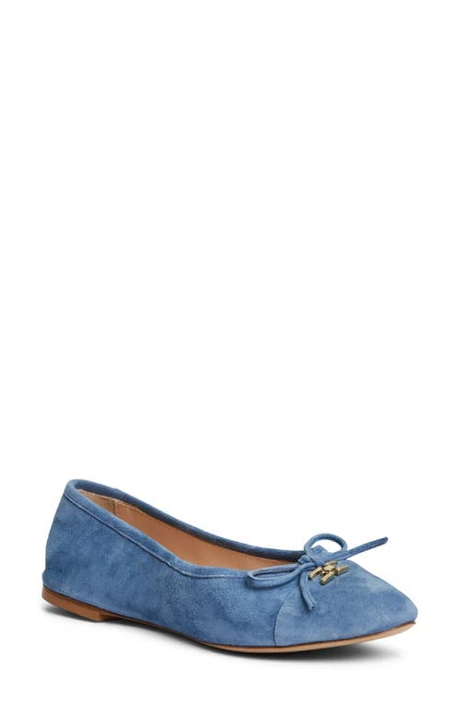 Bruno Magli Donatella Cap Toe Ballet Flat Light Blue Suede at Nordstrom,