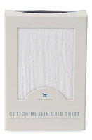 little unicorn Cotton Muslin Crib Sheet in White at Nordstrom