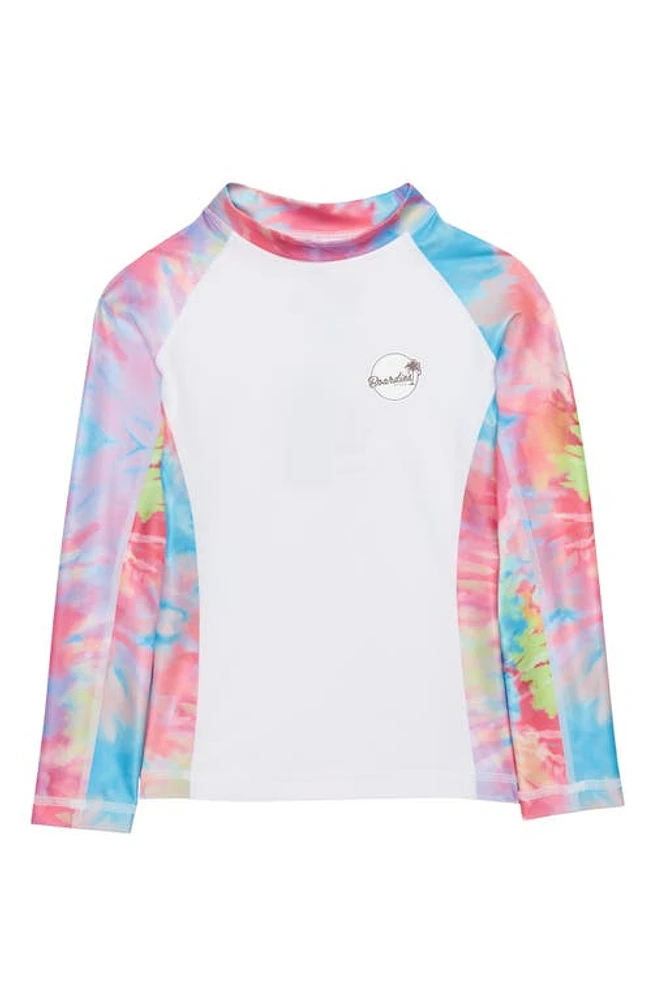 Boardies Kids' Spiral Tie Dye Long Sleeve Rashguard in Multi at Nordstrom, Size 16