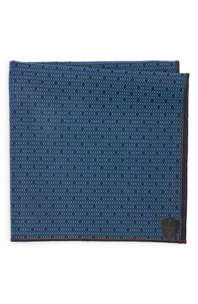 CLIFTON WILSON Polka Dot Cotton Pocket Square in Blue at Nordstrom