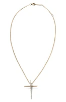 Lana Pointed Cross Necklace in Yellow Gold at Nordstrom, Size 18