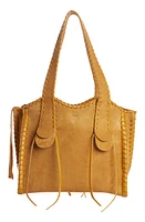 Chloé Medium Mony Suede Tote in Honey Gold 746 at Nordstrom