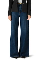 St. John Collection Paseo Nonstretch Denim Wide Leg Jeans Dark Indigo at Nordstrom,