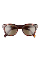 CELINE Bold 3 Dots 49mm Square Sunglasses in Blonde Havana /Green at Nordstrom